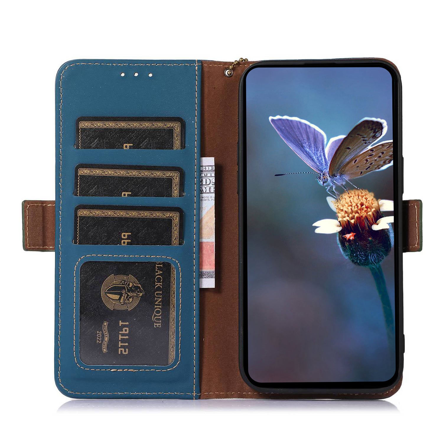 For Samsung Galaxy A05s 4G Case Genuine Cow Leather RFID Blocking Phone Cover For Samsung Galaxy A05s 4G Case Genuine Cow Leather RFID Blocking Phone Cover